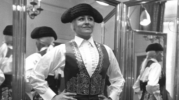 Ángela Hernández, en 1972.