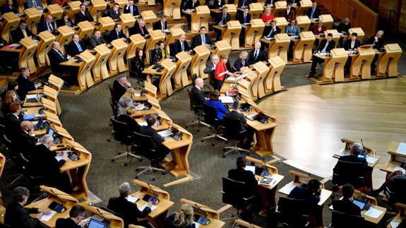 El Parlamento escocés.