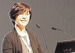 Educación. Kim Jin-Sook, durante su charla de ayer. ::                             MAIALEN ANDRÉS