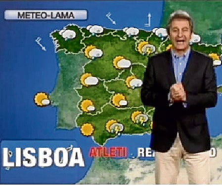 Lama, dando el tiempo.