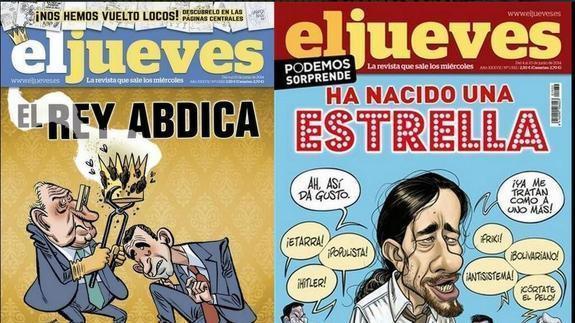 Las dos portadas de la revista. 