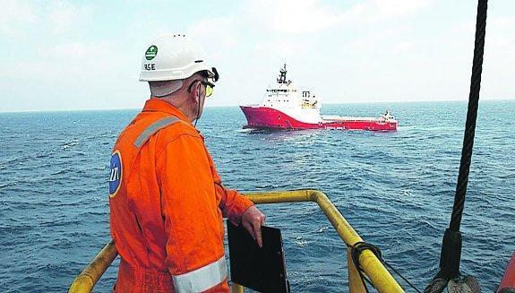 Barco de prospección del subsuelo marino de la empresa que buscará hidrocarburos frente a Euskadi.