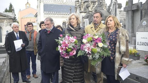 Homenaje a Gregorio Ordóñez en el cementerio de Polloe