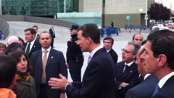 Discusión de Laura Pérez con Felipe Vi en Pamplona, en 2011 