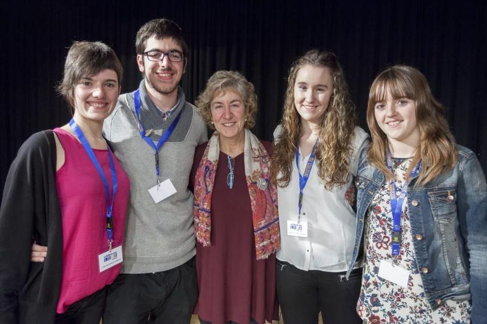 Los miembros de Ekin2, Aitziber Eraunzetamurgi, Ekaitz Aizpurua, Laida Beldarrain y Maialen Leonet. 