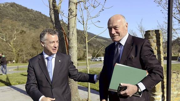 El lehendakari Iñigo Urkullu y el presidente del Consejo Regional de Aquitania, Alain Rousset 