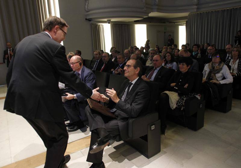 Goyo Villabeitia participó ayer en un acto de la Federación de EPSV