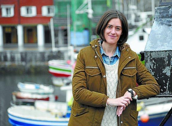 Amaia Martín, candidata de Irabazi, en el Muelle.