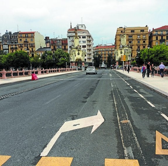Distribución actual del puente María Cristina. 