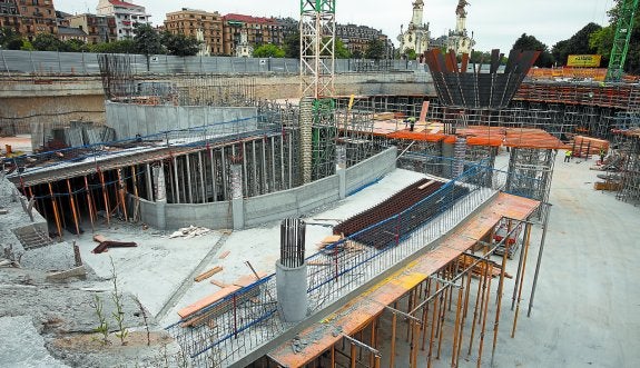 Las obras de la estación de autobuses avanzan según los plazos previstos. 