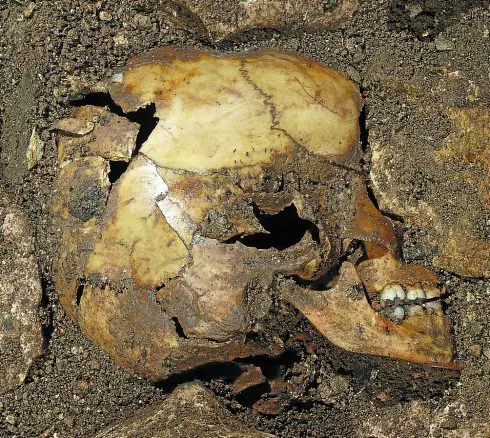 Niño calcolítico de hace 4.900 años del yacimiento de El Portalón, del que se ha analizado el ADN. 