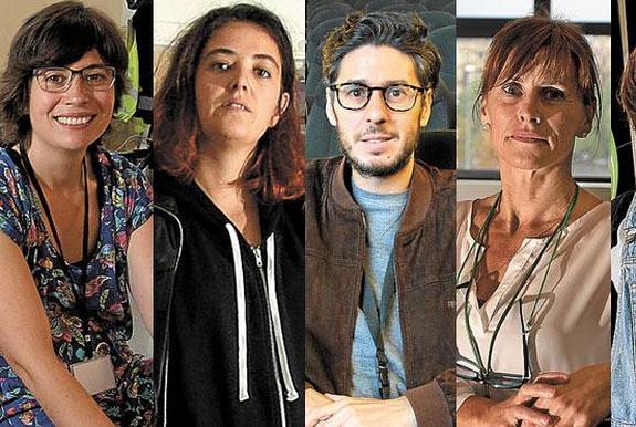 Diana Franco, Leire San Martín, Víctor Iriarte, Arantxa Mariskal y Ane Aguirre. 