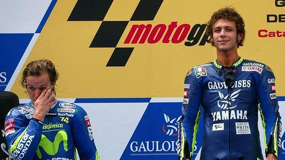 Sete Gibernau y Valentino Rossi, grandes rivales en su día.