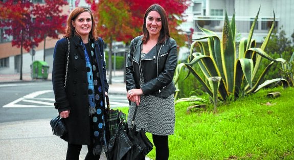 Las arquitectas Miren Muñagorri y María José Moreno fundaron hace año y medio Errotu Taldea junto a Celia Lana.