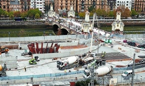 La obra de la estación de autobuses avanza en su recta final según los plazos previstos. 