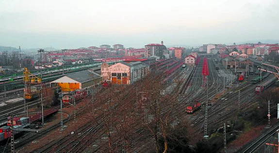 Espacio ferroviario en Irun. 