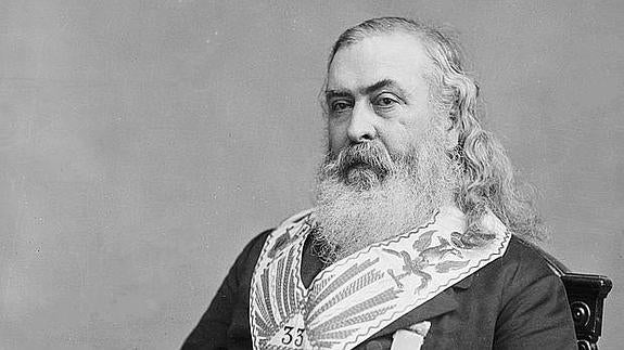 Albert Pike fue abogado, capitán del ejército de los Estados Unidos y destacado activista francomasón.
