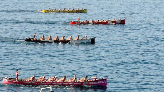San Juan, Hibaika, Zumaia y Orio en la Bandera de la Concha de 2015. 