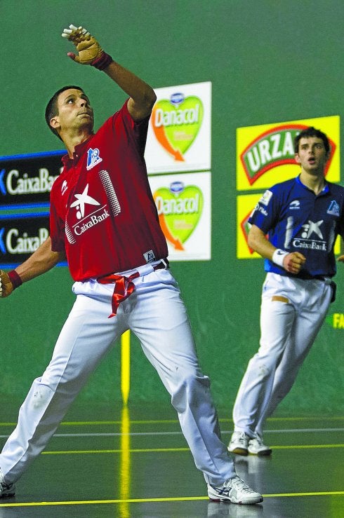 Julen Retegi y Jokin Altuna, anoche en el Adarraga. 