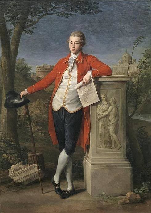 Francis Basset, primer barón de Dunstanville, durante su Grand Tour, por Pompeo Batoni, 1778. 