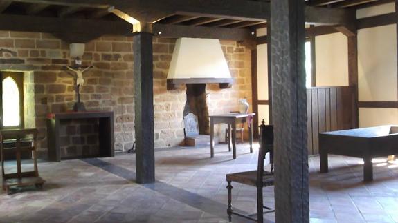Interior del antiguo hospital de Magdalena, en Azpeitia. 