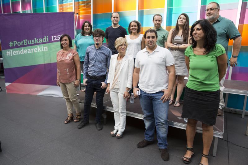 Zabala, durante la presentación del programa electoral de Elkarrekin Podemos en Vitoria