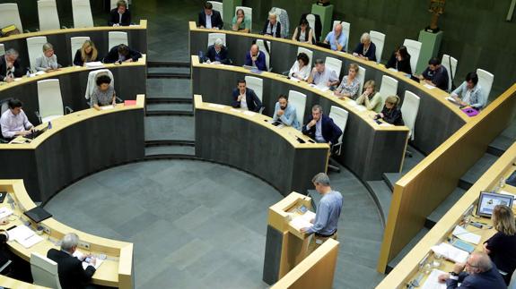 El pleno de las Juntas Generales de Gipuzkoa.