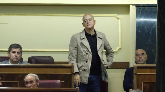 Odón Elorza en la sesión de investidura de Mariano Rajoy el sábado en el Congreso.