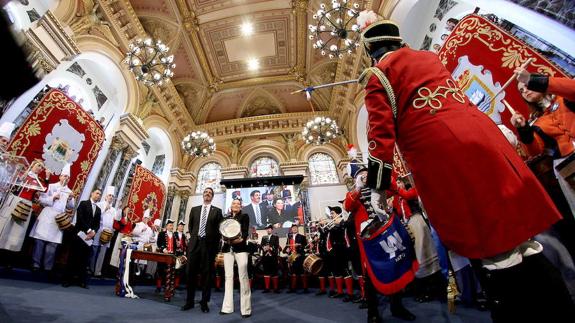Acto de entrega del Tambor de Oro a Cristina Iglesias el pasado 20 de enero