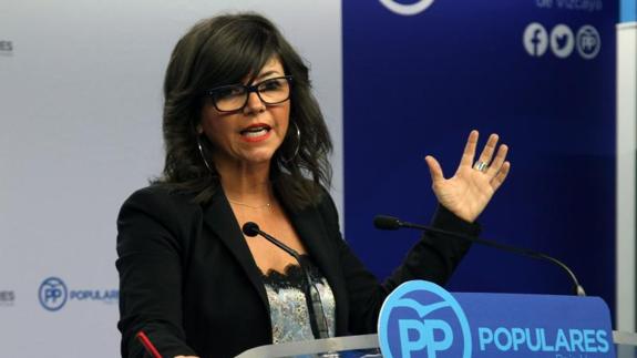 La secretaria general del PP vasco, Nerea LLanos, ha relizado un balance político del año 2016.