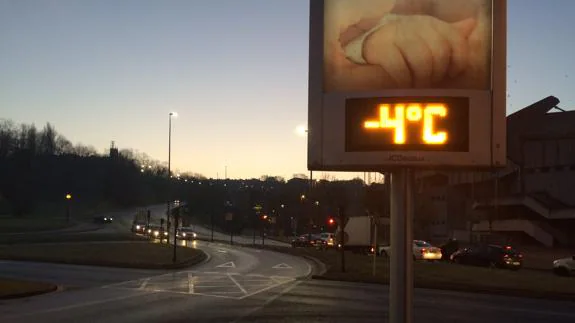 En San Sebastián la madrugada del miércoles se ha llegado a los 4 grados bajo cero.