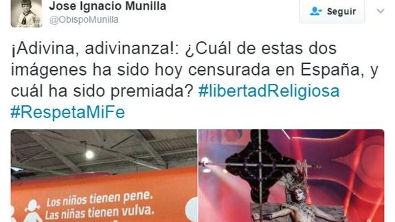 Polémica en las redes por un tuit del obispo de San Sebastián sobre el autobús de Hazte Oír