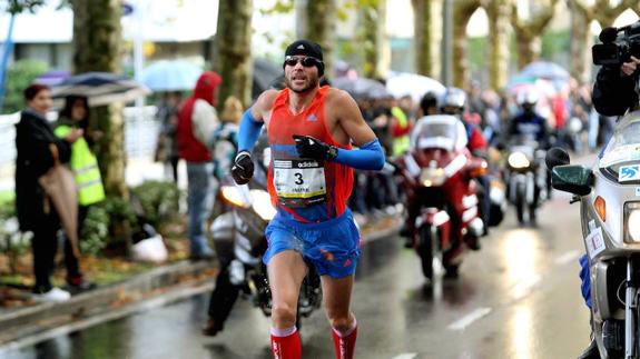 Juame Leiva, en una imagen de la Behobia-San Sebastián de 2012. 