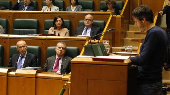 Sesión en el Parlamento Vasco
