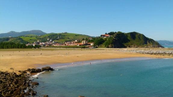 Playa de Santiago en Zumaia.