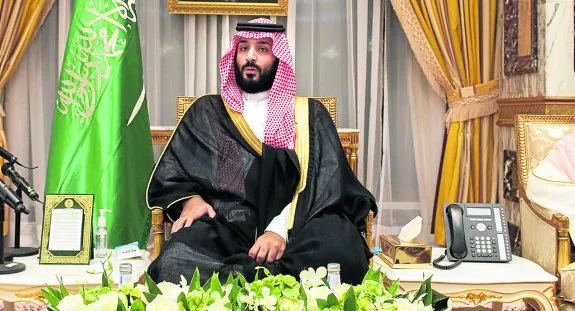 Mohamed Bin Salman, designado esta semana próximo rey de Arabia Saudí, en el Palacio Real, en La Meca, hace unos días. 