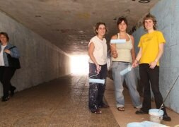 Bilgune Feminista organiza un concurso de graffiti en el paso subterráneo de Anaka