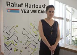 La estratega Rahaf Harfoush, en el parque tecnológico de Miramón. /USOZ