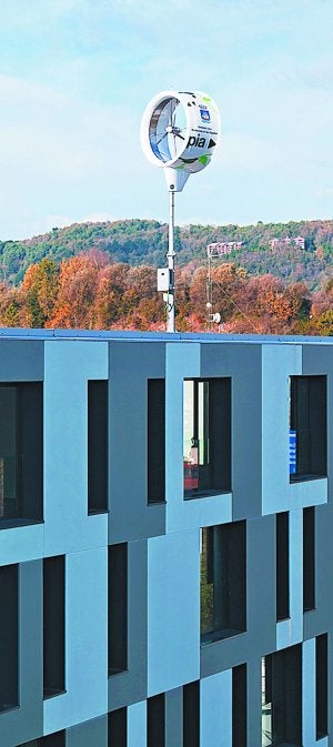 El molino del PIA. El Polo de Innovación funciona con esta energía.