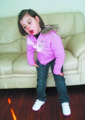 Magali. Su mejoría le permite mantenerse en pie.