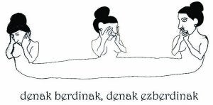 Dibujo ilustrativo. Referente a la mesa de debate de mañana.