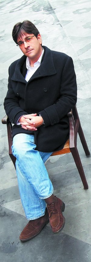 El líder de IU-Los Verdes-Ezker Anitza, Mikel Arana. ::
JORDI ALEMANY