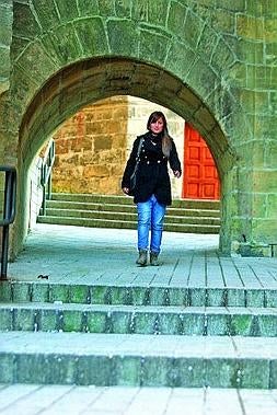 Angie Lorena Sánchez, ayer en Errenteria, donde actualmente reside. ::                             ARIZMENDI