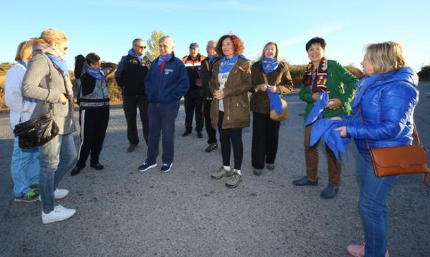 Los caminantes salieron del entorno de la urbanización Patricia.