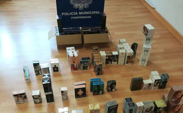 Artículos de perfumería decomisados.