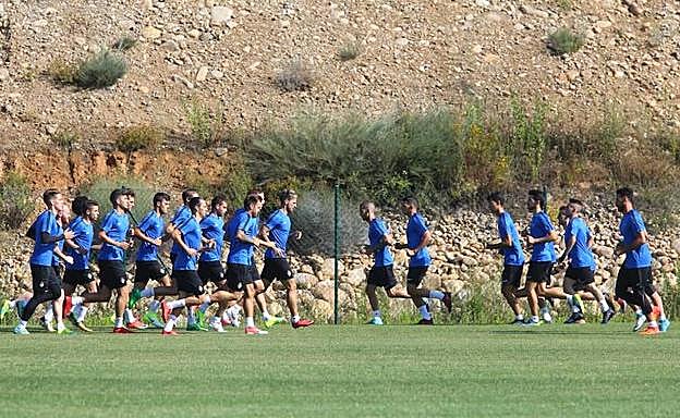 Imagen del primer entrenamiento de la pretemporada de la SD Ponferradina.