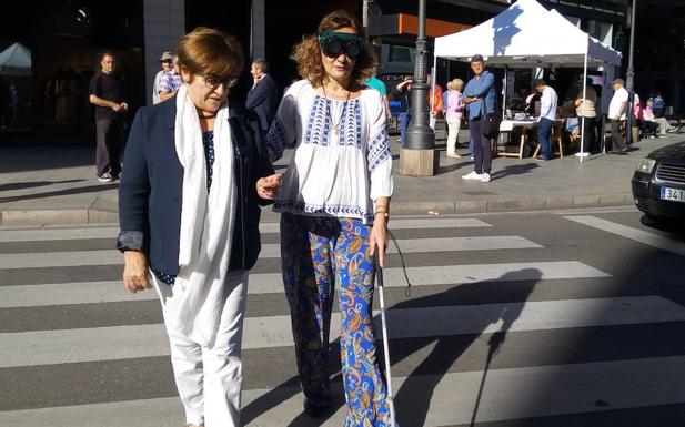 La alcaldesa de Ponferrada, Gloria Fernández Merayo, durante su participación en una de las actividades de la Semana de la Movilidad.
