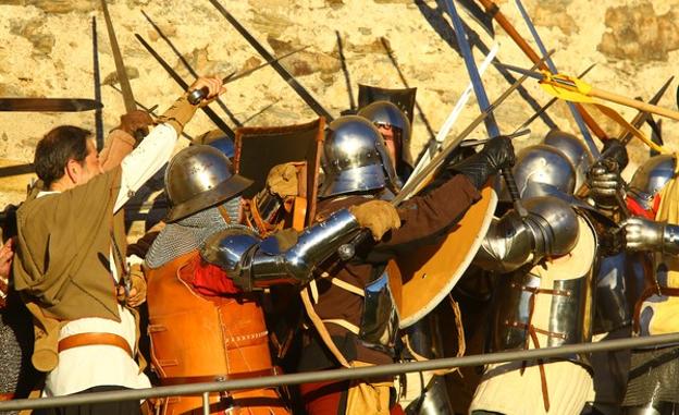 Recreación de la Batalla de los Irmandiños en el Castillo de los Templarios de Ponferrada.
