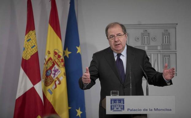 El presidente de la Junta, durante la rueda de prensa posterior.