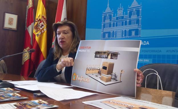 La concejala de Turismo, María Antonia Gancedo, presentó el stand de Ponferraa ne Fitur. 